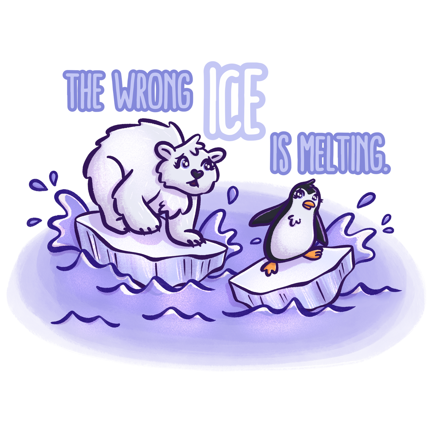 The Wrong Ice is Melting anti-ICE climate change t-shirt