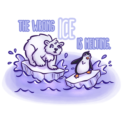 The Wrong Ice is Melting anti-ICE climate change t-shirt