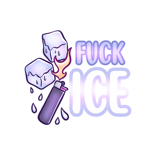 Purple lighter melt ice anti-ICE t-shirt
