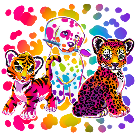 90s Retro Rainbow Animals T-shirt